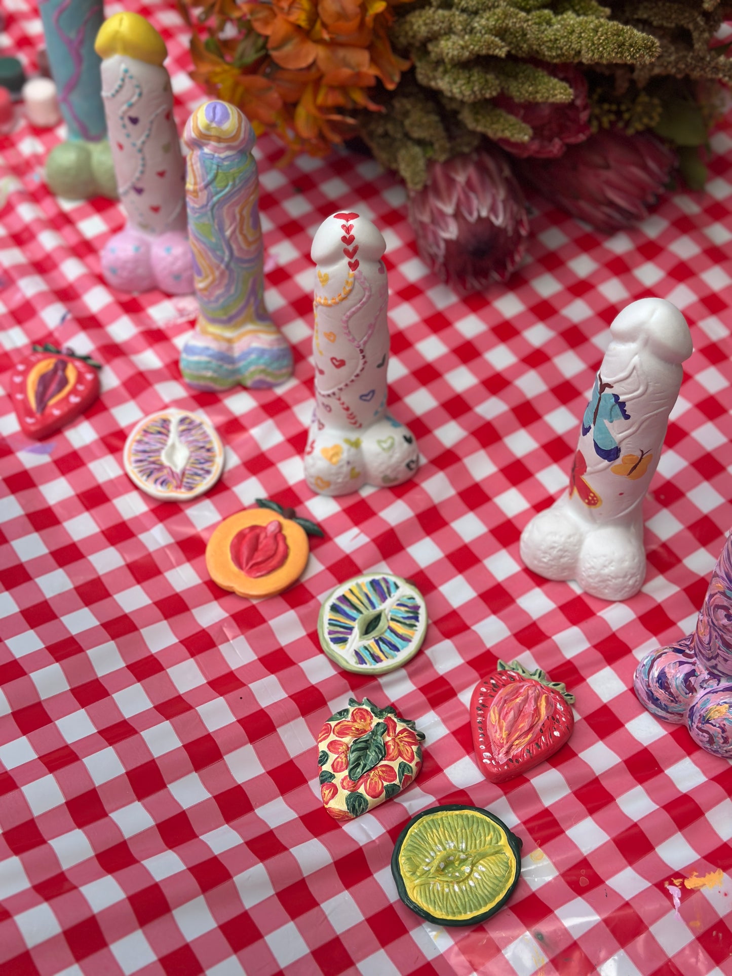 Set of 3 Yoni Fruit Magnets Painting Kit